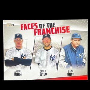 Babe Ruth / Aaron Judge / Derek Jeter 2019 Topps #FOF-19 Faces of the Franchise